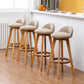 Contemporary Fabric Bar Stools 33.5-inch Natural Counter Chair with Cushion Clearhalo 'Bar Furniture' 'Bar Stools' 'bar_stools' 'furn' 'furn_bar_stools' 'furniture_bar_stools' 'Kitchen & Dining Furniture' 'kitchen&dining_furn' 'kitchen' 'kitchen_furn' Furniture' 4184897