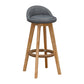 Contemporary Fabric Bar Stools 33.5-inch Natural Counter Chair with Cushion Clearhalo 'Bar Furniture' 'Bar Stools' 'bar_stools' 'furn' 'furn_bar_stools' 'furniture_bar_stools' 'Kitchen & Dining Furniture' 'kitchen&dining_furn' 'kitchen' 'kitchen_furn' Furniture' 4184899