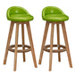 Contemporary Fabric Bar Stools 33.5-inch Natural Counter Chair with Cushion Turquoise 2 Piece Set Clearhalo 'Bar Furniture' 'Bar Stools' 'bar_stools' 'furn' 'furn_bar_stools' 'furniture_bar_stools' 'Kitchen & Dining Furniture' 'kitchen&dining_furn' 'kitchen' 'kitchen_furn' Furniture' 4184937