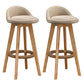 Contemporary Fabric Bar Stools 33.5-inch Natural Counter Chair with Cushion Beige 2 Piece Set Clearhalo 'Bar Furniture' 'Bar Stools' 'bar_stools' 'furn' 'furn_bar_stools' 'furniture_bar_stools' 'Kitchen & Dining Furniture' 'kitchen&dining_furn' 'kitchen' 'kitchen_furn' Furniture' 4184940
