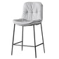 Contemporary Leather Bar Stools Indoor Antique Finish Bar Stool Light Gray Short Stool(22"H) Clearhalo 'Bar Furniture' 'Bar Stools' 'bar_stools' 'furn' 'furn_bar_stools' 'furniture_bar_stools' 'Kitchen & Dining Furniture' 'kitchen&dining_furn' 'kitchen' 'kitchen_furn' Furniture' 4184943
