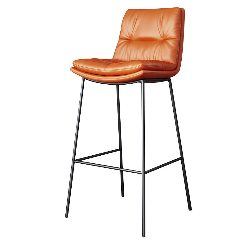 Contemporary Leather Bar Stools Indoor Antique Finish Bar Stool Clearhalo 'Bar Furniture' 'Bar Stools' 'bar_stools' 'furn' 'furn_bar_stools' 'furniture_bar_stools' 'Kitchen & Dining Furniture' 'kitchen&dining_furn' 'kitchen' 'kitchen_furn' Furniture' 4184951