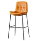Contemporary Leather Bar Stools Indoor Antique Finish Bar Stool Orange Clearhalo 'Bar Furniture' 'Bar Stools' 'bar_stools' 'furn' 'furn_bar_stools' 'furniture_bar_stools' 'Kitchen & Dining Furniture' 'kitchen&dining_furn' 'kitchen' 'kitchen_furn' Furniture' 4184958