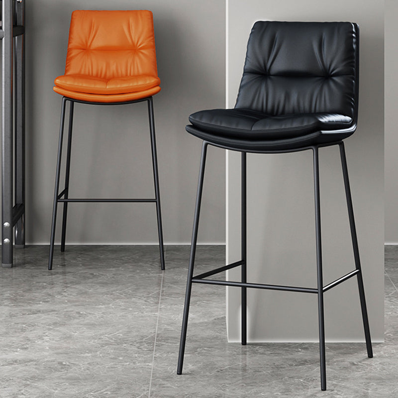 Contemporary Leather Bar Stools Indoor Antique Finish Bar Stool Clearhalo 'Bar Furniture' 'Bar Stools' 'bar_stools' 'furn' 'furn_bar_stools' 'furniture_bar_stools' 'Kitchen & Dining Furniture' 'kitchen&dining_furn' 'kitchen' 'kitchen_furn' Furniture' 4184965