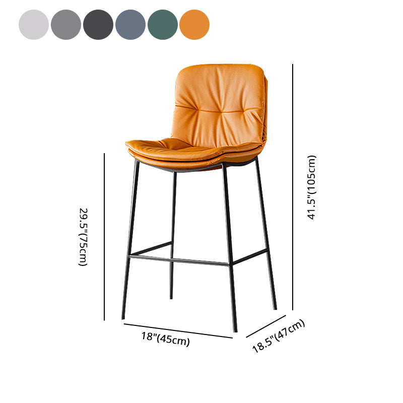 Contemporary Leather Bar Stools Indoor Antique Finish Bar Stool Clearhalo 'Bar Furniture' 'Bar Stools' 'bar_stools' 'furn' 'furn_bar_stools' 'furniture_bar_stools' 'Kitchen & Dining Furniture' 'kitchen&dining_furn' 'kitchen' 'kitchen_furn' Furniture' 4184968