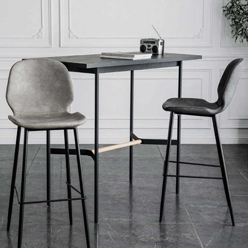 Contemporary Faux Leather Bar Stool 41.5" Indoor Barstool (Set of 2) Clearhalo 'Bar Furniture' 'Bar Stools' 'bar_stools' 'furn' 'furn_bar_stools' 'furniture_bar_stools' 'Kitchen & Dining Furniture' 'kitchen&dining_furn' 'kitchen' 'kitchen_furn' Furniture' 4184971