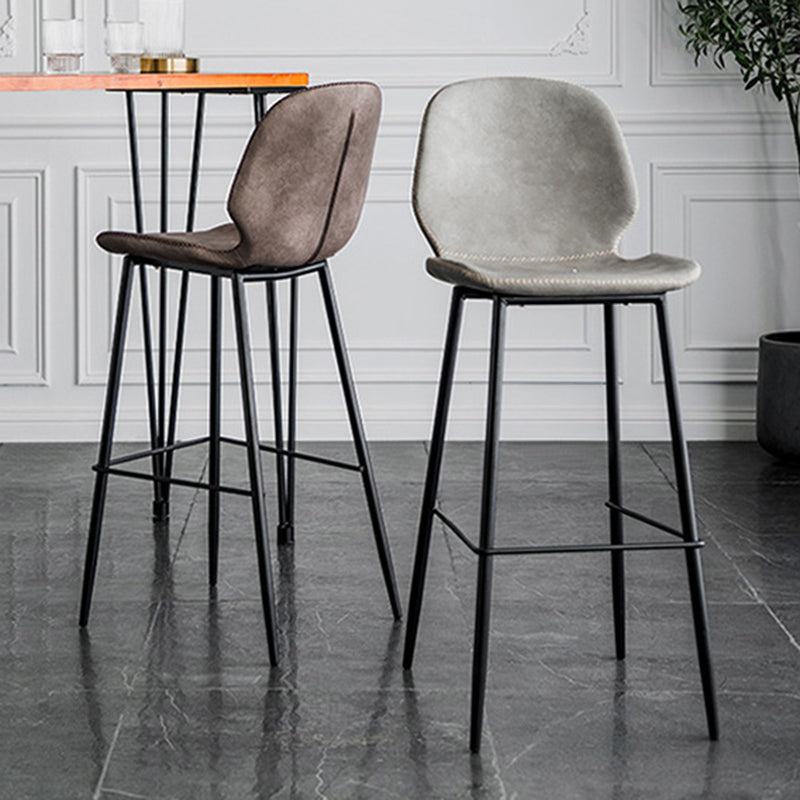 Contemporary Faux Leather Bar Stool 41.5" Indoor Barstool (Set of 2) Clearhalo 'Bar Furniture' 'Bar Stools' 'bar_stools' 'furn' 'furn_bar_stools' 'furniture_bar_stools' 'Kitchen & Dining Furniture' 'kitchen&dining_furn' 'kitchen' 'kitchen_furn' Furniture' 4184973