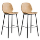 Contemporary Faux Leather Bar Stool 41.5" Indoor Barstool (Set of 2) Brown 2 Piece Set Clearhalo 'Bar Furniture' 'Bar Stools' 'bar_stools' 'furn' 'furn_bar_stools' 'furniture_bar_stools' 'Kitchen & Dining Furniture' 'kitchen&dining_furn' 'kitchen' 'kitchen_furn' Furniture' 4184978