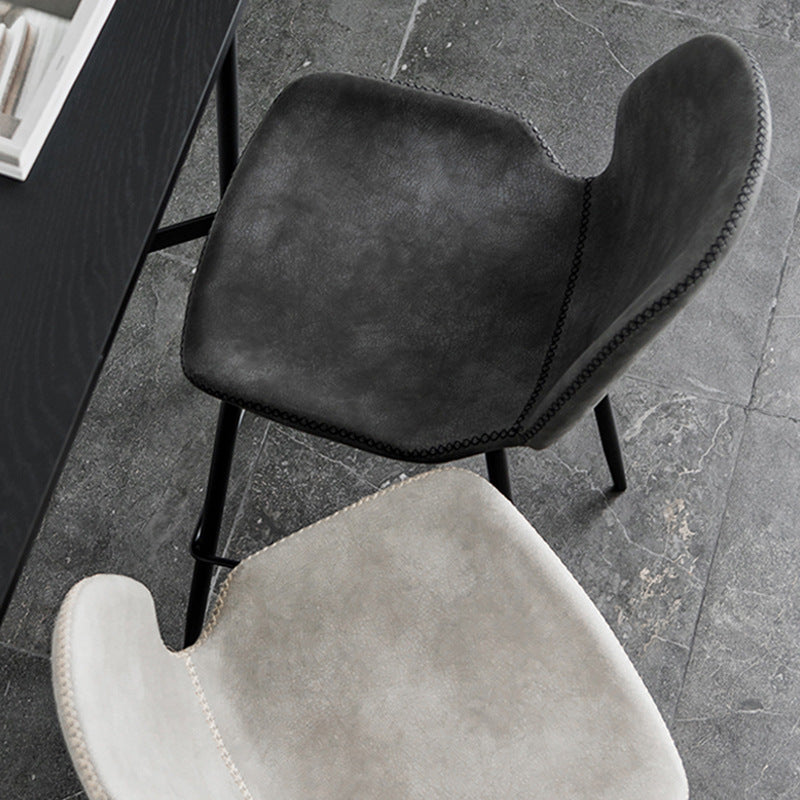 Contemporary Faux Leather Bar Stool 41.5" Indoor Barstool (Set of 2) Clearhalo 'Bar Furniture' 'Bar Stools' 'bar_stools' 'furn' 'furn_bar_stools' 'furniture_bar_stools' 'Kitchen & Dining Furniture' 'kitchen&dining_furn' 'kitchen' 'kitchen_furn' Furniture' 4184979