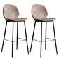 Contemporary Faux Leather Bar Stool 41.5" Indoor Barstool (Set of 2) Tan 2 Piece Set Clearhalo 'Bar Furniture' 'Bar Stools' 'bar_stools' 'furn' 'furn_bar_stools' 'furniture_bar_stools' 'Kitchen & Dining Furniture' 'kitchen&dining_furn' 'kitchen' 'kitchen_furn' Furniture' 4184980