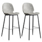 Contemporary Faux Leather Bar Stool 41.5" Indoor Barstool (Set of 2) Light Gray 2 Piece Set Clearhalo 'Bar Furniture' 'Bar Stools' 'bar_stools' 'furn' 'furn_bar_stools' 'furniture_bar_stools' 'Kitchen & Dining Furniture' 'kitchen&dining_furn' 'kitchen' 'kitchen_furn' Furniture' 4184986