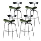 Contemporary Faux Leather Bar Stool 39" Indoor Stool with Metal Base Green 4 Piece Set Clearhalo 'Bar Furniture' 'Bar Stools' 'bar_stools' 'furn' 'furn_bar_stools' 'furniture_bar_stools' 'Kitchen & Dining Furniture' 'kitchen&dining_furn' 'kitchen' 'kitchen_furn' Furniture' 4185002