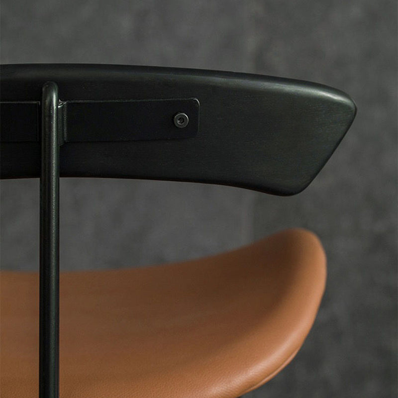 Contemporary Faux Leather Bar Stool 39" Indoor Stool with Metal Base Clearhalo 'Bar Furniture' 'Bar Stools' 'bar_stools' 'furn' 'furn_bar_stools' 'furniture_bar_stools' 'Kitchen & Dining Furniture' 'kitchen&dining_furn' 'kitchen' 'kitchen_furn' Furniture' 4185006