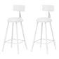 Leather Round Counter Chair Backrest Iron Modern Bar Stool for Coffee Shop White 2 Piece Set Bar Stool(30"H) Clearhalo 'Bar Furniture' 'Bar Stools' 'bar_stools' 'furn' 'furn_bar_stools' 'furniture_bar_stools' 'Kitchen & Dining Furniture' 'kitchen&dining_furn' 'kitchen' 'kitchen_furn' Furniture' 4185033