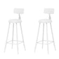 Leather Round Counter Chair Backrest Iron Modern Bar Stool for Coffee Shop White 2 Piece Set Counter Stool(26"H) Clearhalo 'Bar Furniture' 'Bar Stools' 'bar_stools' 'furn' 'furn_bar_stools' 'furniture_bar_stools' 'Kitchen & Dining Furniture' 'kitchen&dining_furn' 'kitchen' 'kitchen_furn' Furniture' 4185034