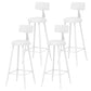Leather Round Counter Chair Backrest Iron Modern Bar Stool for Coffee Shop White 4 Piece Set Bar Stool(30"H) Clearhalo 'Bar Furniture' 'Bar Stools' 'bar_stools' 'furn' 'furn_bar_stools' 'furniture_bar_stools' 'Kitchen & Dining Furniture' 'kitchen&dining_furn' 'kitchen' 'kitchen_furn' Furniture' 4185050