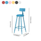 Leather Round Counter Chair Backrest Iron Modern Bar Stool for Coffee Shop Clearhalo 'Bar Furniture' 'Bar Stools' 'bar_stools' 'furn' 'furn_bar_stools' 'furniture_bar_stools' 'Kitchen & Dining Furniture' 'kitchen&dining_furn' 'kitchen' 'kitchen_furn' Furniture' 4185058