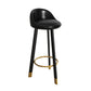 32.5" Fabric Indoor Bar Stools Contemporary Bar Height Barstool Black Black 1 Piece Clearhalo 'Bar Furniture' 'Bar Stools' 'bar_stools' 'furn' 'furn_bar_stools' 'furniture_bar_stools' 'Kitchen & Dining Furniture' 'kitchen&dining_furn' 'kitchen' 'kitchen_furn' Furniture' 4185118
