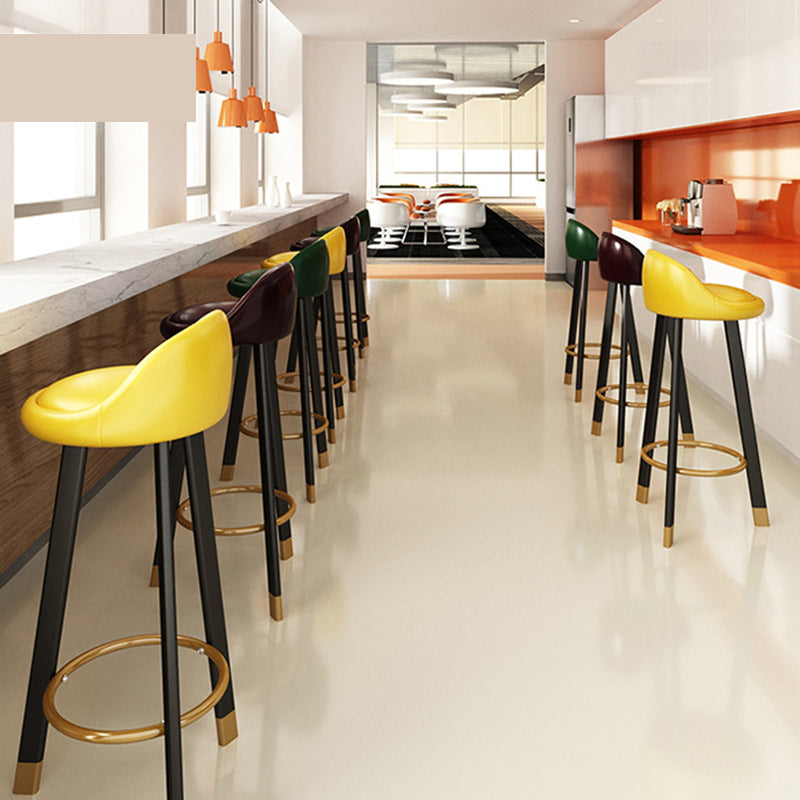 32.5" Fabric Indoor Bar Stools Contemporary Bar Height Barstool Clearhalo 'Bar Furniture' 'Bar Stools' 'bar_stools' 'furn' 'furn_bar_stools' 'furniture_bar_stools' 'Kitchen & Dining Furniture' 'kitchen&dining_furn' 'kitchen' 'kitchen_furn' Furniture' 4185121