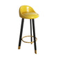 32.5" Fabric Indoor Bar Stools Contemporary Bar Height Barstool Yellow Black 1 Piece Clearhalo 'Bar Furniture' 'Bar Stools' 'bar_stools' 'furn' 'furn_bar_stools' 'furniture_bar_stools' 'Kitchen & Dining Furniture' 'kitchen&dining_furn' 'kitchen' 'kitchen_furn' Furniture' 4185122