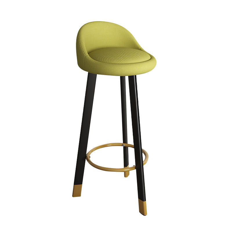 32.5" Fabric Indoor Bar Stools Contemporary Bar Height Barstool Avocado Green Black 1 Piece Clearhalo 'Bar Furniture' 'Bar Stools' 'bar_stools' 'furn' 'furn_bar_stools' 'furniture_bar_stools' 'Kitchen & Dining Furniture' 'kitchen&dining_furn' 'kitchen' 'kitchen_furn' Furniture' 4185126