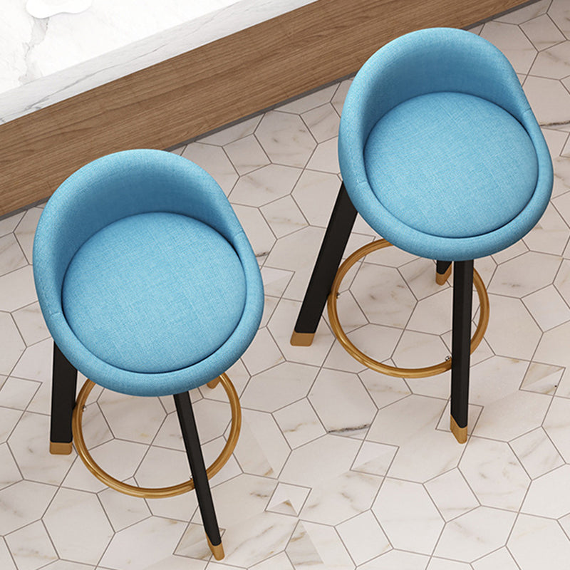 32.5" Fabric Indoor Bar Stools Contemporary Bar Height Barstool Clearhalo 'Bar Furniture' 'Bar Stools' 'bar_stools' 'furn' 'furn_bar_stools' 'furniture_bar_stools' 'Kitchen & Dining Furniture' 'kitchen&dining_furn' 'kitchen' 'kitchen_furn' Furniture' 4185127