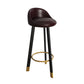 32.5" Fabric Indoor Bar Stools Contemporary Bar Height Barstool Dark Brown Black 1 Piece Clearhalo 'Bar Furniture' 'Bar Stools' 'bar_stools' 'furn' 'furn_bar_stools' 'furniture_bar_stools' 'Kitchen & Dining Furniture' 'kitchen&dining_furn' 'kitchen' 'kitchen_furn' Furniture' 4185136