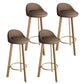 32.5" Fabric Indoor Bar Stools Contemporary Bar Height Barstool Brown Wood 4 Piece Set Clearhalo 'Bar Furniture' 'Bar Stools' 'bar_stools' 'furn' 'furn_bar_stools' 'furniture_bar_stools' 'Kitchen & Dining Furniture' 'kitchen&dining_furn' 'kitchen' 'kitchen_furn' Furniture' 4185139