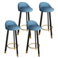 32.5" Fabric Indoor Bar Stools Contemporary Bar Height Barstool Blue Black 4 Piece Set Clearhalo 'Bar Furniture' 'Bar Stools' 'bar_stools' 'furn' 'furn_bar_stools' 'furniture_bar_stools' 'Kitchen & Dining Furniture' 'kitchen&dining_furn' 'kitchen' 'kitchen_furn' Furniture' 4185143