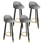 32.5" Fabric Indoor Bar Stools Contemporary Bar Height Barstool Grey Black 4 Piece Set Clearhalo 'Bar Furniture' 'Bar Stools' 'bar_stools' 'furn' 'furn_bar_stools' 'furniture_bar_stools' 'Kitchen & Dining Furniture' 'kitchen&dining_furn' 'kitchen' 'kitchen_furn' Furniture' 4185145