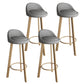 32.5" Fabric Indoor Bar Stools Contemporary Bar Height Barstool Grey Wood 4 Piece Set Clearhalo 'Bar Furniture' 'Bar Stools' 'bar_stools' 'furn' 'furn_bar_stools' 'furniture_bar_stools' 'Kitchen & Dining Furniture' 'kitchen&dining_furn' 'kitchen' 'kitchen_furn' Furniture' 4185146