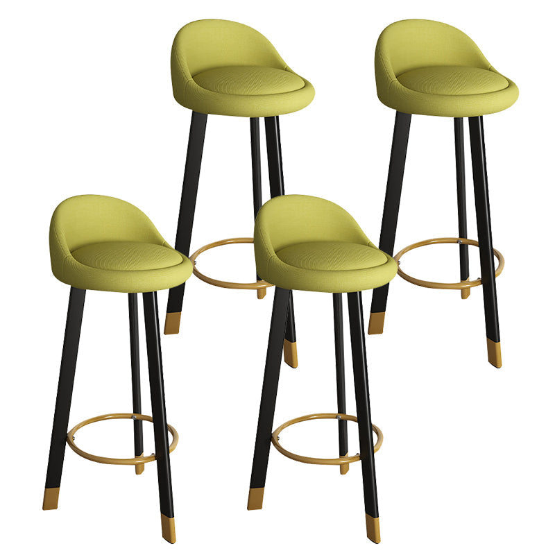 32.5" Fabric Indoor Bar Stools Contemporary Bar Height Barstool Avocado Green Black 4 Piece Set Clearhalo 'Bar Furniture' 'Bar Stools' 'bar_stools' 'furn' 'furn_bar_stools' 'furniture_bar_stools' 'Kitchen & Dining Furniture' 'kitchen&dining_furn' 'kitchen' 'kitchen_furn' Furniture' 4185149
