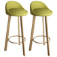 32.5" Fabric Indoor Bar Stools Contemporary Bar Height Barstool Avocado Green Wood 2 Piece Set Clearhalo 'Bar Furniture' 'Bar Stools' 'bar_stools' 'furn' 'furn_bar_stools' 'furniture_bar_stools' 'Kitchen & Dining Furniture' 'kitchen&dining_furn' 'kitchen' 'kitchen_furn' Furniture' 4185159