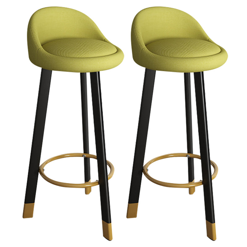 32.5" Fabric Indoor Bar Stools Contemporary Bar Height Barstool Avocado Green Black 2 Piece Set Clearhalo 'Bar Furniture' 'Bar Stools' 'bar_stools' 'furn' 'furn_bar_stools' 'furniture_bar_stools' 'Kitchen & Dining Furniture' 'kitchen&dining_furn' 'kitchen' 'kitchen_furn' Furniture' 4185160