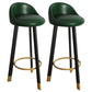 32.5" Fabric Indoor Bar Stools Contemporary Bar Height Barstool Blackish Green Black 2 Piece Set Clearhalo 'Bar Furniture' 'Bar Stools' 'bar_stools' 'furn' 'furn_bar_stools' 'furniture_bar_stools' 'Kitchen & Dining Furniture' 'kitchen&dining_furn' 'kitchen' 'kitchen_furn' Furniture' 4185162