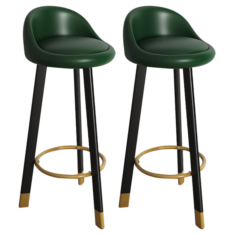 32.5" Fabric Indoor Bar Stools Contemporary Bar Height Barstool Blackish Green Black 2 Piece Set Clearhalo 'Bar Furniture' 'Bar Stools' 'bar_stools' 'furn' 'furn_bar_stools' 'furniture_bar_stools' 'Kitchen & Dining Furniture' 'kitchen&dining_furn' 'kitchen' 'kitchen_furn' Furniture' 4185162
