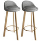 32.5" Fabric Indoor Bar Stools Contemporary Bar Height Barstool Grey Wood 2 Piece Set Clearhalo 'Bar Furniture' 'Bar Stools' 'bar_stools' 'furn' 'furn_bar_stools' 'furniture_bar_stools' 'Kitchen & Dining Furniture' 'kitchen&dining_furn' 'kitchen' 'kitchen_furn' Furniture' 4185163