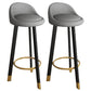 32.5" Fabric Indoor Bar Stools Contemporary Bar Height Barstool Grey Black 2 Piece Set Clearhalo 'Bar Furniture' 'Bar Stools' 'bar_stools' 'furn' 'furn_bar_stools' 'furniture_bar_stools' 'Kitchen & Dining Furniture' 'kitchen&dining_furn' 'kitchen' 'kitchen_furn' Furniture' 4185164