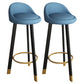 32.5" Fabric Indoor Bar Stools Contemporary Bar Height Barstool Blue Black 2 Piece Set Clearhalo 'Bar Furniture' 'Bar Stools' 'bar_stools' 'furn' 'furn_bar_stools' 'furniture_bar_stools' 'Kitchen & Dining Furniture' 'kitchen&dining_furn' 'kitchen' 'kitchen_furn' Furniture' 4185166