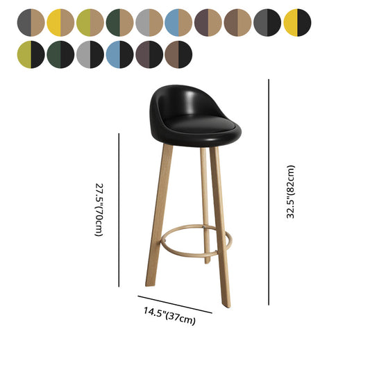 32.5" Fabric Indoor Bar Stools Contemporary Bar Height Barstool Clearhalo 'Bar Furniture' 'Bar Stools' 'bar_stools' 'furn' 'furn_bar_stools' 'furniture_bar_stools' 'Kitchen & Dining Furniture' 'kitchen&dining_furn' 'kitchen' 'kitchen_furn' Furniture' 4185171