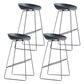 Modern Plastic Counter & Bar Stool Bucket Footrest Stool for Coffee Shop Grey 4 Piece Set Clearhalo 'Bar Furniture' 'Bar Stools' 'bar_stools' 'furn' 'furn_bar_stools' 'furniture_bar_stools' 'Kitchen & Dining Furniture' 'kitchen&dining_furn' 'kitchen' 'kitchen_furn' Furniture' 4185174