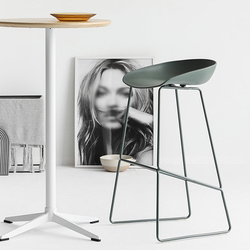 Modern Plastic Counter & Bar Stool Bucket Footrest Stool for Coffee Shop Clearhalo 'Bar Furniture' 'Bar Stools' 'bar_stools' 'furn' 'furn_bar_stools' 'furniture_bar_stools' 'Kitchen & Dining Furniture' 'kitchen&dining_furn' 'kitchen' 'kitchen_furn' Furniture' 4185176