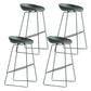 Modern Plastic Counter & Bar Stool Bucket Footrest Stool for Coffee Shop Green 4 Piece Set Bar Stool(30"H) Clearhalo 'Bar Furniture' 'Bar Stools' 'bar_stools' 'furn' 'furn_bar_stools' 'furniture_bar_stools' 'Kitchen & Dining Furniture' 'kitchen&dining_furn' 'kitchen' 'kitchen_furn' Furniture' 4185177