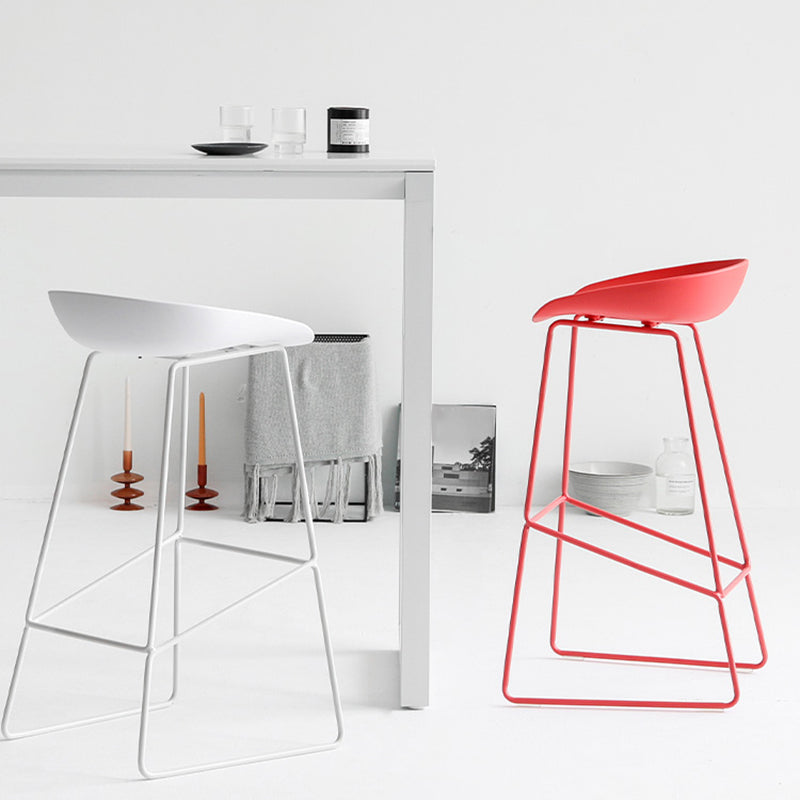 Modern Plastic Counter & Bar Stool Bucket Footrest Stool for Coffee Shop Clearhalo 'Bar Furniture' 'Bar Stools' 'bar_stools' 'furn' 'furn_bar_stools' 'furniture_bar_stools' 'Kitchen & Dining Furniture' 'kitchen&dining_furn' 'kitchen' 'kitchen_furn' Furniture' 4185179