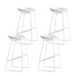 Modern Plastic Counter & Bar Stool Bucket Footrest Stool for Coffee Shop White 4 Piece Set Clearhalo 'Bar Furniture' 'Bar Stools' 'bar_stools' 'furn' 'furn_bar_stools' 'furniture_bar_stools' 'Kitchen & Dining Furniture' 'kitchen&dining_furn' 'kitchen' 'kitchen_furn' Furniture' 4185180