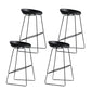 Modern Plastic Counter & Bar Stool Bucket Footrest Stool for Coffee Shop Black 4 Piece Set Clearhalo 'Bar Furniture' 'Bar Stools' 'bar_stools' 'furn' 'furn_bar_stools' 'furniture_bar_stools' 'Kitchen & Dining Furniture' 'kitchen&dining_furn' 'kitchen' 'kitchen_furn' Furniture' 4185183