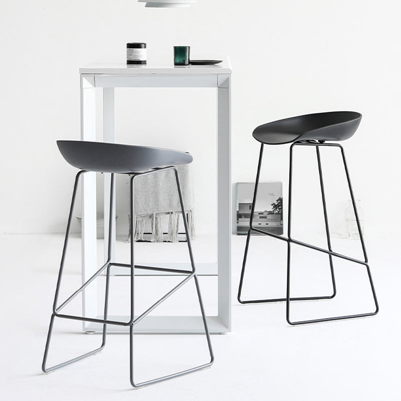 Modern Plastic Counter & Bar Stool Bucket Footrest Stool for Coffee Shop Clearhalo 'Bar Furniture' 'Bar Stools' 'bar_stools' 'furn' 'furn_bar_stools' 'furniture_bar_stools' 'Kitchen & Dining Furniture' 'kitchen&dining_furn' 'kitchen' 'kitchen_furn' Furniture' 4185191