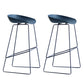 Modern Plastic Counter & Bar Stool Bucket Footrest Stool for Coffee Shop Blue 2 Piece Set Bar Stool(30"H) Clearhalo 'Bar Furniture' 'Bar Stools' 'bar_stools' 'furn' 'furn_bar_stools' 'furniture_bar_stools' 'Kitchen & Dining Furniture' 'kitchen&dining_furn' 'kitchen' 'kitchen_furn' Furniture' 4185197