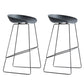Modern Plastic Counter & Bar Stool Bucket Footrest Stool for Coffee Shop Grey 2 Piece Set Clearhalo 'Bar Furniture' 'Bar Stools' 'bar_stools' 'furn' 'furn_bar_stools' 'furniture_bar_stools' 'Kitchen & Dining Furniture' 'kitchen&dining_furn' 'kitchen' 'kitchen_furn' Furniture' 4185198