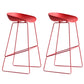Modern Plastic Counter & Bar Stool Bucket Footrest Stool for Coffee Shop Red 2 Piece Set Clearhalo 'Bar Furniture' 'Bar Stools' 'bar_stools' 'furn' 'furn_bar_stools' 'furniture_bar_stools' 'Kitchen & Dining Furniture' 'kitchen&dining_furn' 'kitchen' 'kitchen_furn' Furniture' 4185200